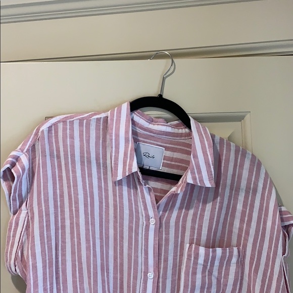 Rails pink and white button down top - Picture 2 of 3
